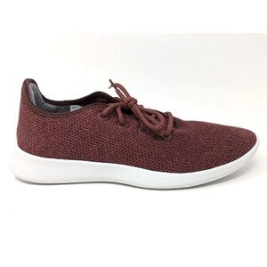 Allbirds Women's Tree Runner Maroon Knit Sneakers with White Sole